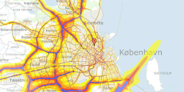 Trafikstøjkort på Fogedgården 9, st. mf, 2200 København N