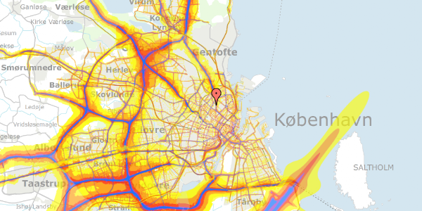 Trafikstøjkort på Fogedgården 12, st. mf, 2200 København N