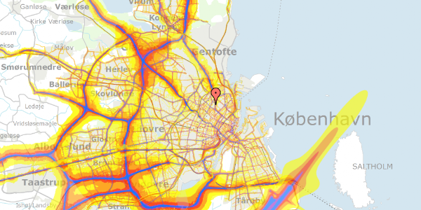 Trafikstøjkort på Fogedgården 14, st. th, 2200 København N