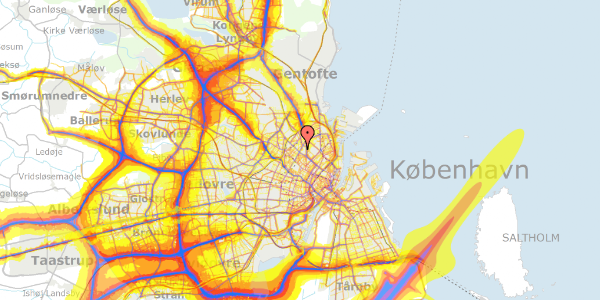 Trafikstøjkort på Fogedgården 15, st. th, 2200 København N