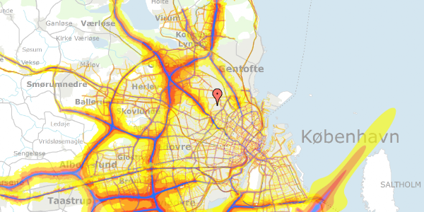 Trafikstøjkort på Folevadsvej 10, 2400 København NV