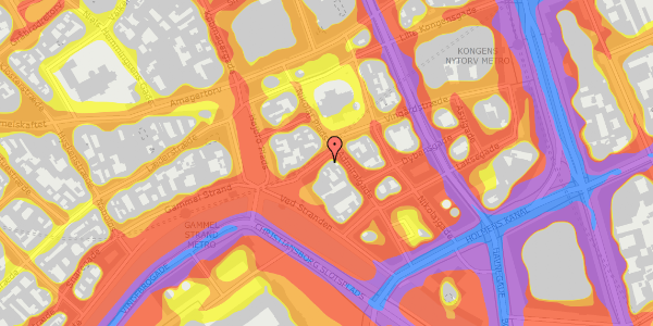 Trafikstøjkort på Fortunstræde 3, 3. , 1065 København K