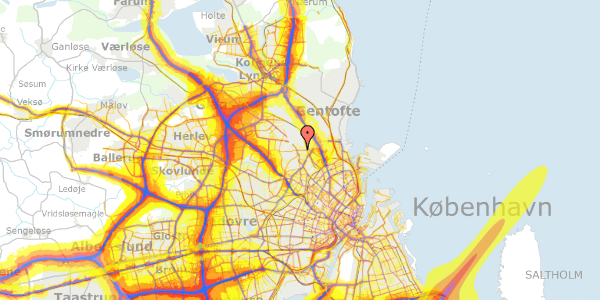 Trafikstøjkort på C.J. Frandsens Vej 4A, 2400 København NV