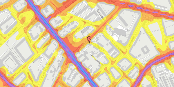 Trafikstøjkort på Frankrigsgade 6, 1. th, 2300 København S