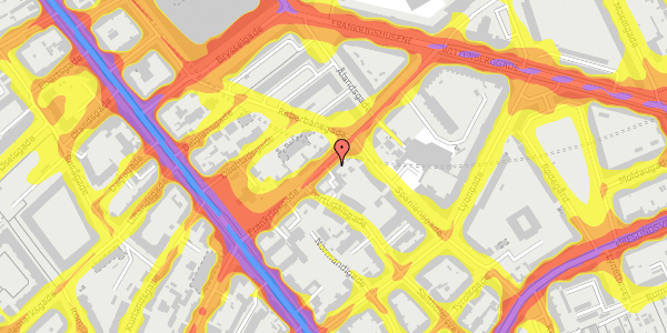 Trafikstøjkort på Frankrigsgade 14, st. tv, 2300 København S