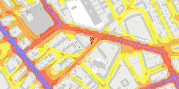 Trafikstøjkort på Frankrigsgade 21, st. tv, 2300 København S