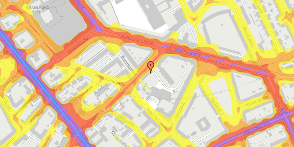 Trafikstøjkort på Frankrigsgade 24, 3. tv, 2300 København S