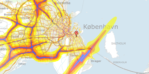 Trafikstøjkort på Frankrigsgade 25, 4. tv, 2300 København S