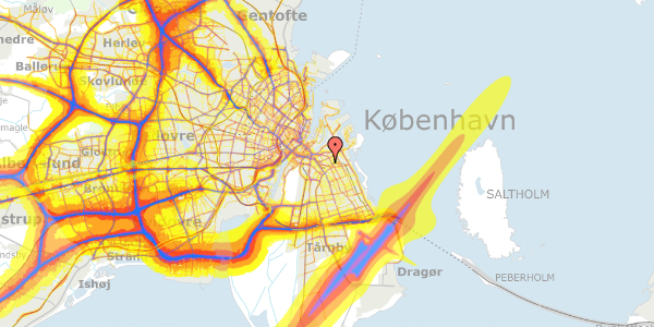 Trafikstøjkort på Frankrigsgade 37, st. th, 2300 København S