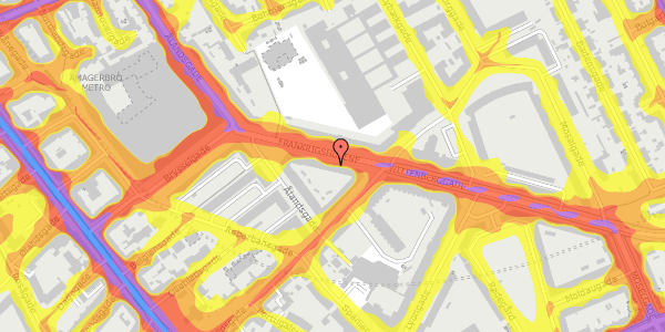 Trafikstøjkort på Frankrigshusene 5, 2. th, 2300 København S