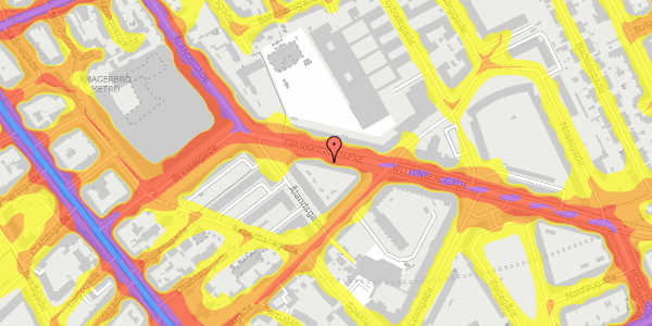 Trafikstøjkort på Frankrigshusene 7, 1. tv, 2300 København S