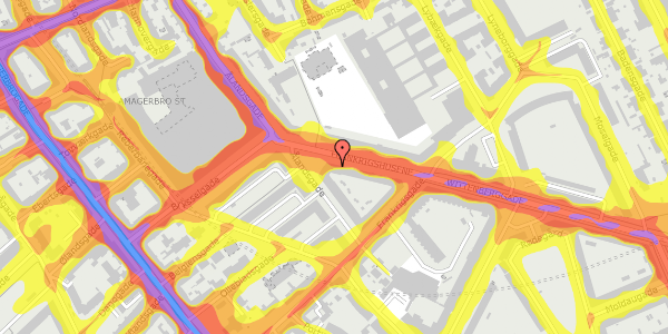 Trafikstøjkort på Frankrigshusene 11, 4. tv, 2300 København S