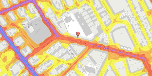 Trafikstøjkort på Frankrigshusene 16, 1. th, 2300 København S