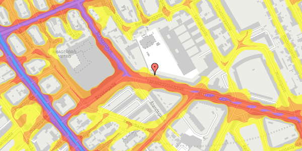 Trafikstøjkort på Frankrigshusene 22, st. th, 2300 København S