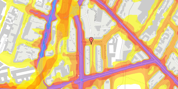 Trafikstøjkort på Fredensborggade 5, 2. tv, 2200 København N