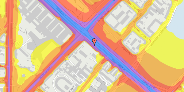 Trafikstøjkort på Fredensgade 19, 1. th, 2200 København N