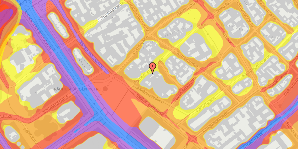 Trafikstøjkort på Frederiksberggade 25C, 2. th, 1459 København K