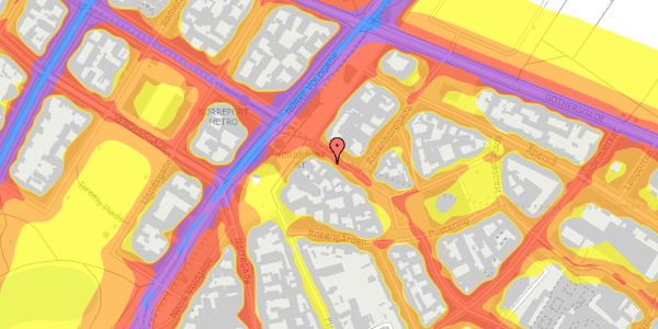 Trafikstøjkort på Frederiksborggade 7, kl. , 1360 København K