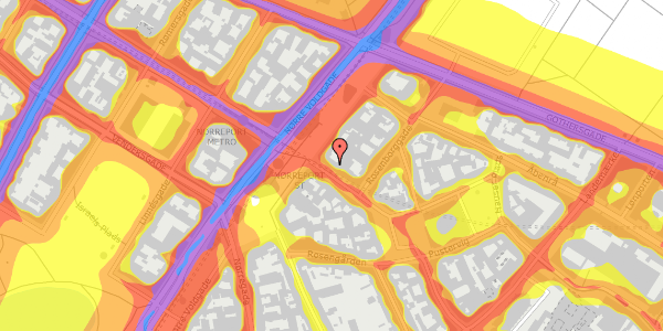 Trafikstøjkort på Frederiksborggade 14, 2. 1, 1360 København K