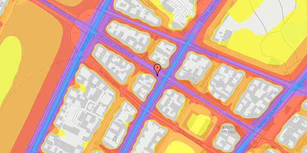 Trafikstøjkort på Frederiksborggade 29, st. 2, 1360 København K