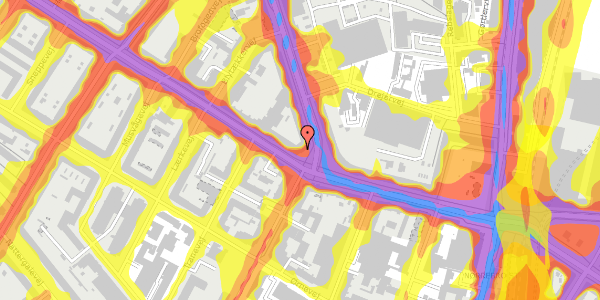 Trafikstøjkort på Frederiksborgvej 1A, st. , 2400 København NV