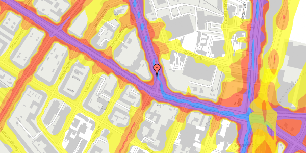 Trafikstøjkort på Frederiksborgvej 3, st. , 2400 København NV