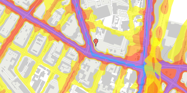 Trafikstøjkort på Frederiksborgvej 4, 1. th, 2400 København NV