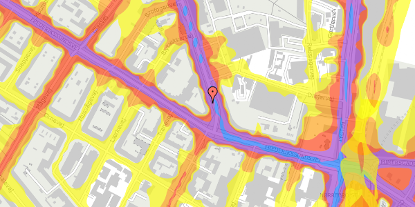 Trafikstøjkort på Frederiksborgvej 5, 1. , 2400 København NV