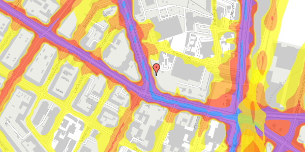 Trafikstøjkort på Frederiksborgvej 8, 1. th, 2400 København NV