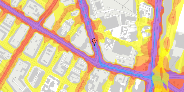 Trafikstøjkort på Frederiksborgvej 9, 2. tv, 2400 København NV