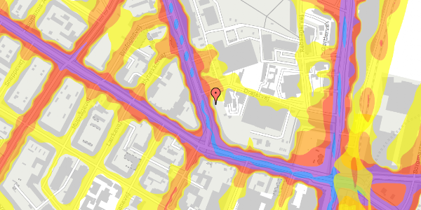 Trafikstøjkort på Frederiksborgvej 12A, 1. th, 2400 København NV