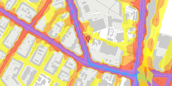 Trafikstøjkort på Frederiksborgvej 12B, st. 2, 2400 København NV