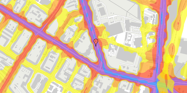 Trafikstøjkort på Frederiksborgvej 13, 1. , 2400 København NV