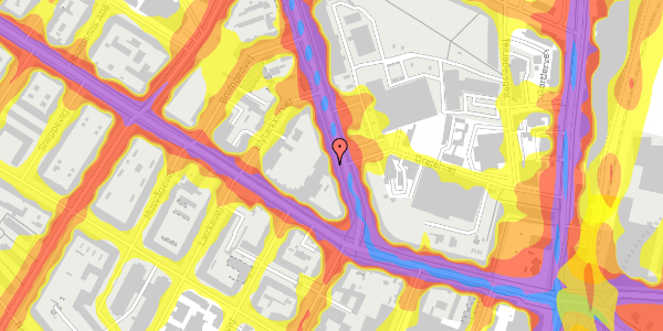 Trafikstøjkort på Frederiksborgvej 13, 3. th, 2400 København NV