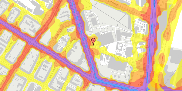 Trafikstøjkort på Frederiksborgvej 16A, st. th, 2400 København NV