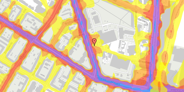 Trafikstøjkort på Frederiksborgvej 16, 3. tv, 2400 København NV