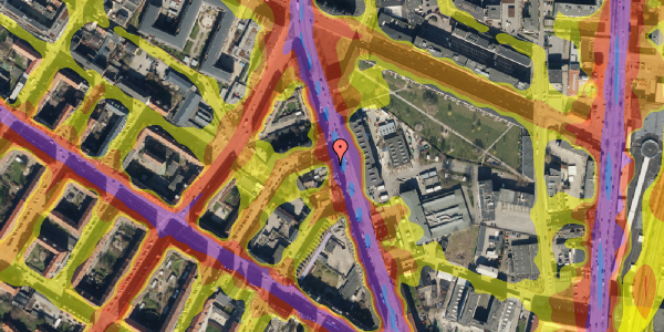 Trafikstøjkort på Frederiksborgvej 31, st. tv, 2400 København NV