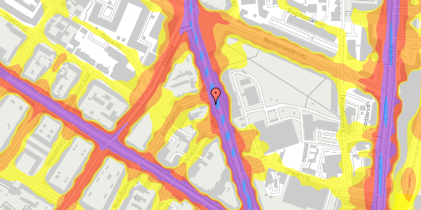 Trafikstøjkort på Frederiksborgvej 31, 3. tv, 2400 København NV