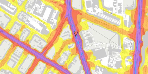 Trafikstøjkort på Frederiksborgvej 33, st. 6, 2400 København NV