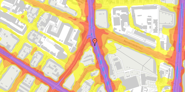 Trafikstøjkort på Frederiksborgvej 43A, 2. tv, 2400 København NV