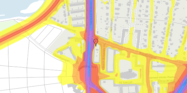 Trafikstøjkort på Frederiksborgvej 156A, 2. th, 2400 København NV