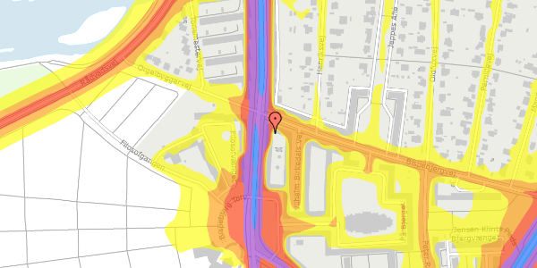 Trafikstøjkort på Frederiksborgvej 156B, 1. tv, 2400 København NV