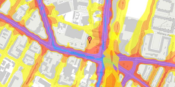 Trafikstøjkort på Frederikssundsvej 14C, 1. th, 2400 København NV