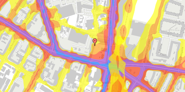 Trafikstøjkort på Frederikssundsvej 14D, 1. th, 2400 København NV