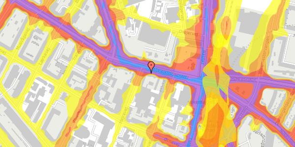 Trafikstøjkort på Frederikssundsvej 17, 2. th, 2400 København NV