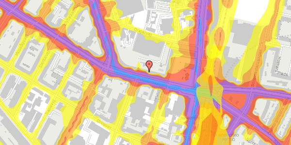 Trafikstøjkort på Frederikssundsvej 20, 1. th, 2400 København NV