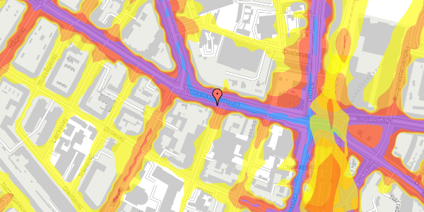 Trafikstøjkort på Frederikssundsvej 23, 2. th, 2400 København NV