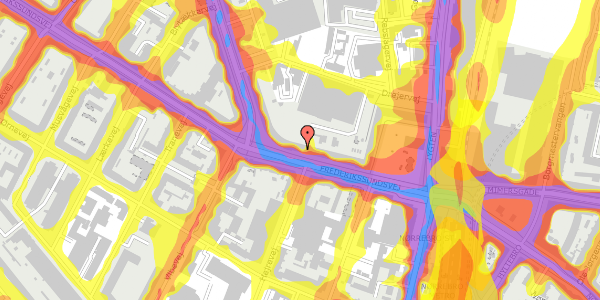 Trafikstøjkort på Frederikssundsvej 24, 2. th, 2400 København NV