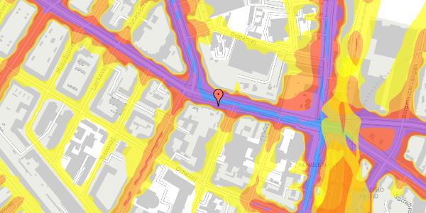 Trafikstøjkort på Frederikssundsvej 25, kl. 1, 2400 København NV