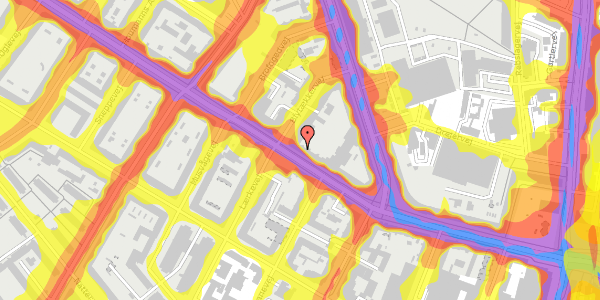 Trafikstøjkort på Frederikssundsvej 42, 4. th, 2400 København NV